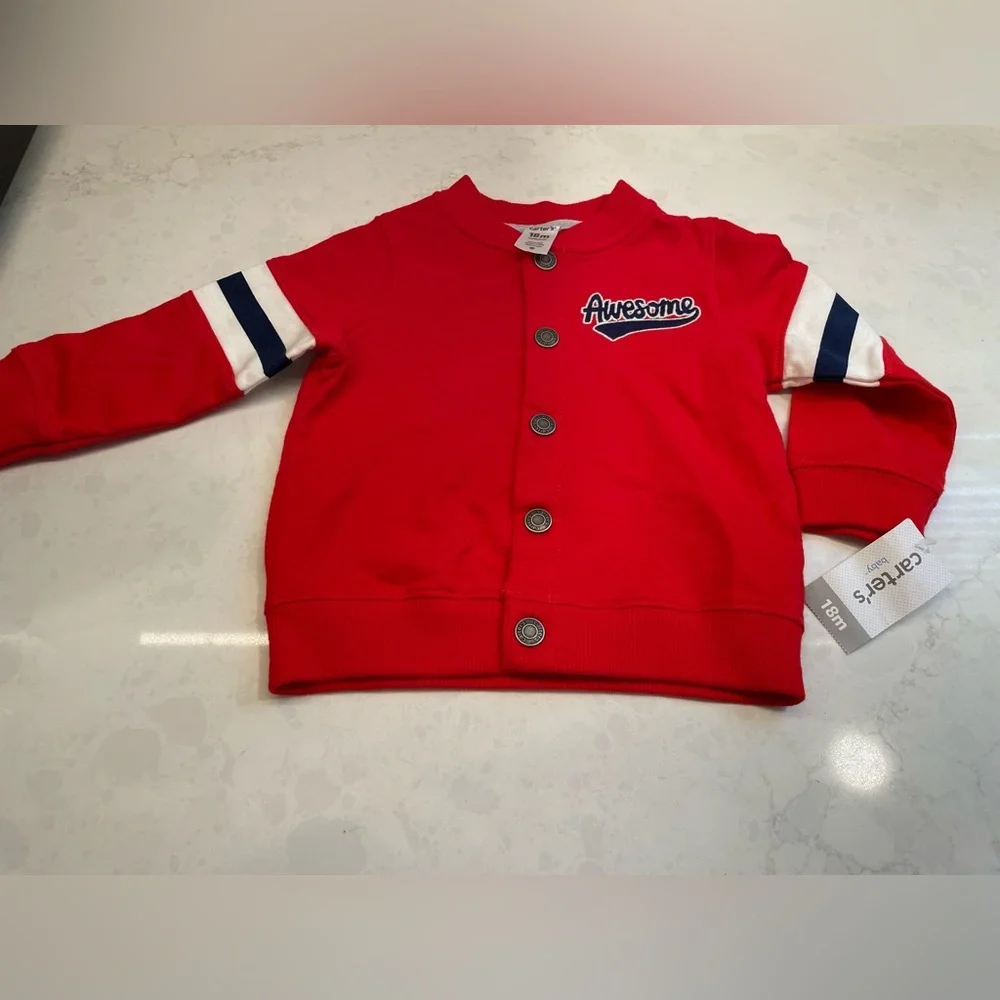 Carters Infant Varsity Red Jacket Size 18 Months